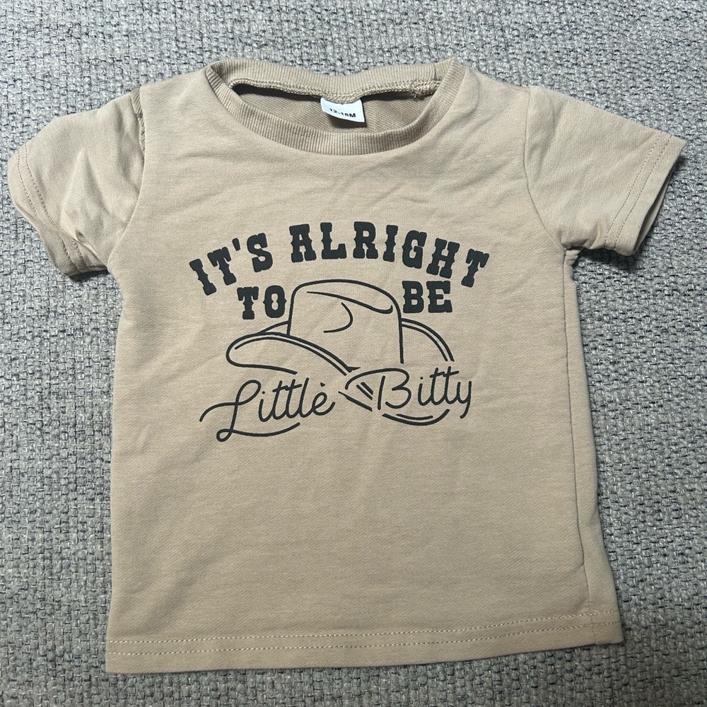 Little Bitty Kids Tan T-Shirt